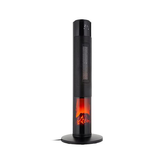 Aeroterma turn, afisaj led, 1000 W / 2000 W, 850x140x140 mm, Negru