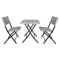 Set masa cu 2 scaune pliabile pentru terasa sau balcon, max 120 kg