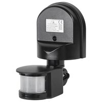 Senzor de miscare max 10 m, 180 grade, Negru, IP20