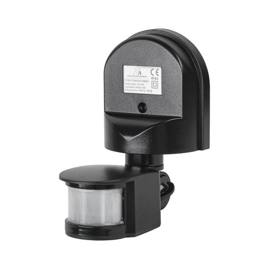 Senzor de miscare max 10 m, 180 grade, Negru, IP20