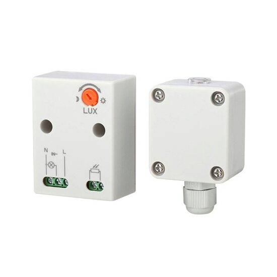 Senzor crepuscular, Prag minim iluminare reglabil 2- 100 lux, 360 grade, 3450W, IP65