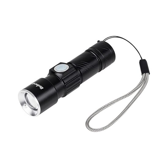 Lanterna led cu acumulator, 120 lm, functie Zoom, 3W, Aluminiu