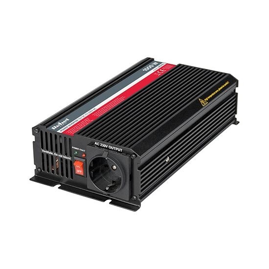 Invertor de tensiune, 12V-220V, putere 1000 W, Conectare la bateria auto