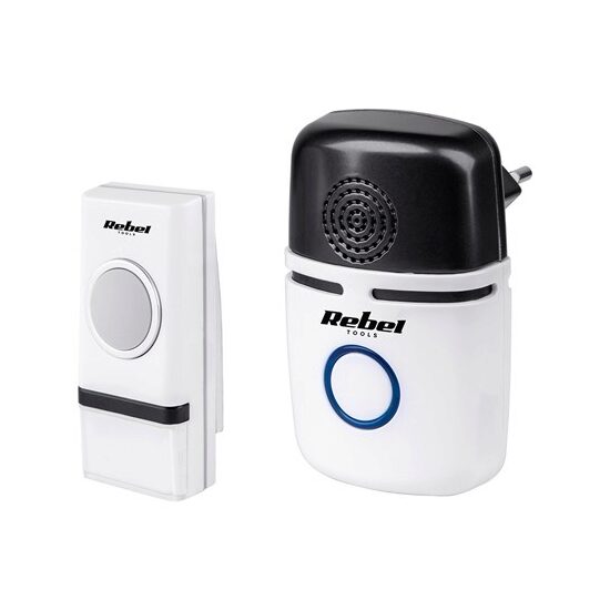 Sonerie wireless, 48 melodii, IP44, 230V, raza de actiune 100 m, Alb/Negru