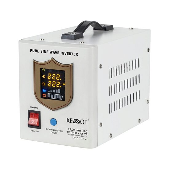 UPS centrale termice, 500VA/300W, 12V, unda sinusoidala pura, 14.5 x 18 x 24 cm