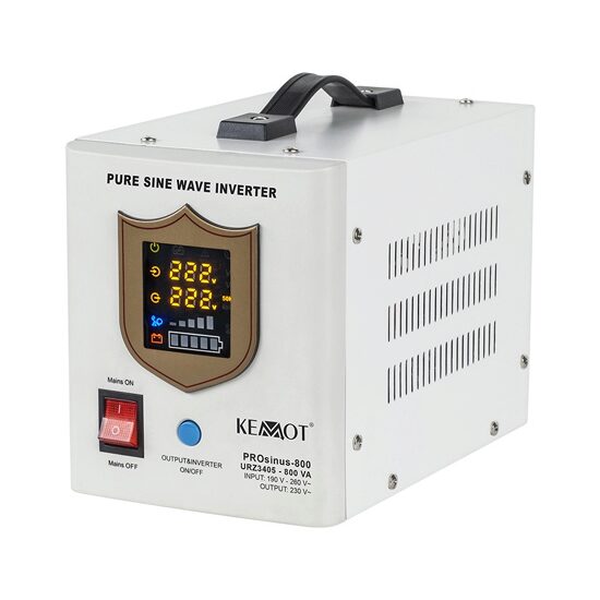 UPS centrale termice 800VA/500W, 12V, unda sinusoidala pura, Alb