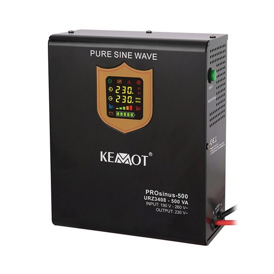 UPS centrale termice, 500VA/300W, 12V, unda sinusoidala pura, 25.5 x 26 x 16 cm