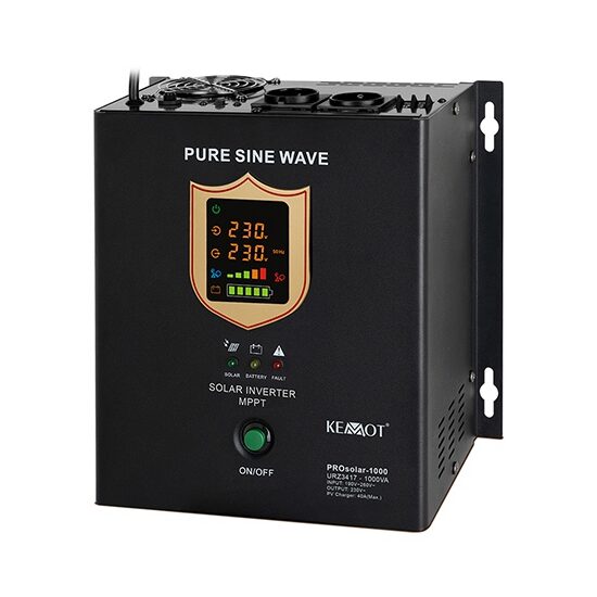 Invertor solar 1000VA/700W, pentru panouri solare, unda sinusoidala pura