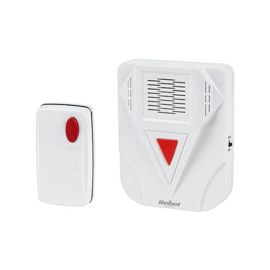 Sonerie wireless, 15 melodii, raza de actiune 50 m, IP44, Alb