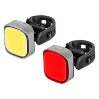 Set fata si spate lumini bicicleta, microUSB, 70 lm, 37 led-uri