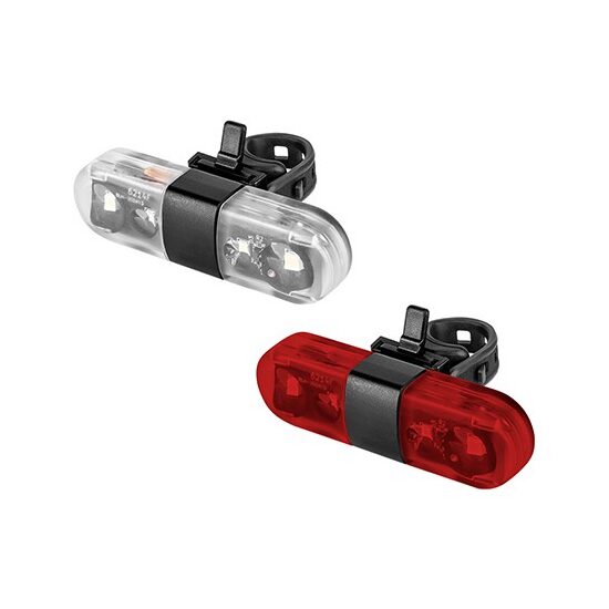 Set fata si spate lumini bicicleta, microUSB, 60 lm, 4 led-uri