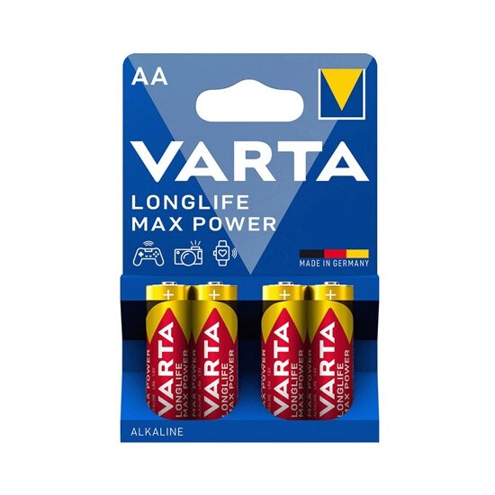 Set 4 baterii Varta Max Power, LR06, AA