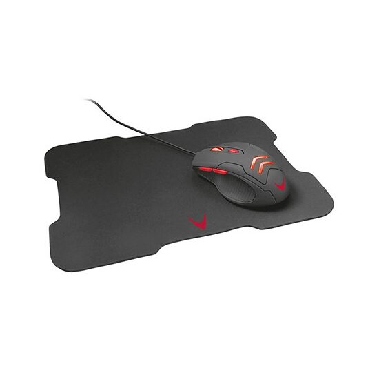 Set Mouse gaming cu fir si Mousepad, lumina led, 7 butoane, Rezoluție 3200 dpi, USB 2.0
