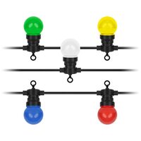 Instalatie luminoasa 10 becuri led, Multicolor, lungime 6 m, exterior IP44, 230V