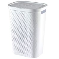 Coș rufe, Curver Infinity Recycled 60L, Alb, 44x60x35 cm