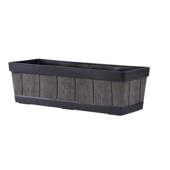 Ghiveci decorativ, Strend Pro Woodeff 816, efect lemn natur, 46x17x14 cm