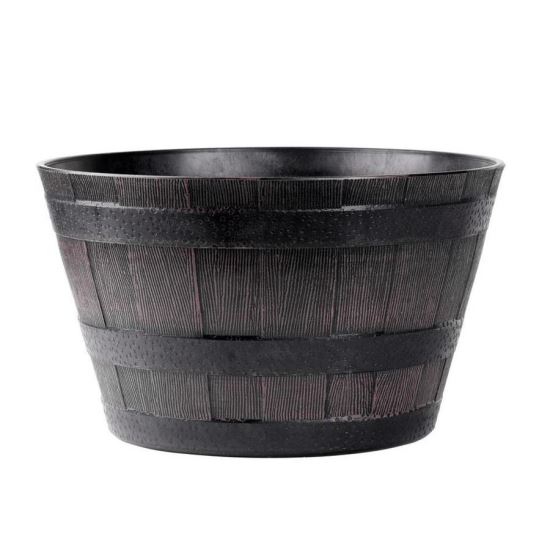 Ghiveci decorativ, Strend Pro Woodeff 840, efect lemn de teak, 39x28 cm
