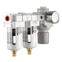 Regulator filtru dublu pentru compresoare 3/8”, Vevor 10 Bar, dimensiune 185×67×155 mm