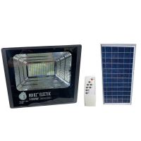 Proiector cu panou solar Tiger-100, Li-Ion, telecomanda, 100 W, 890 lm, lumina rece, IP65, aluminiu