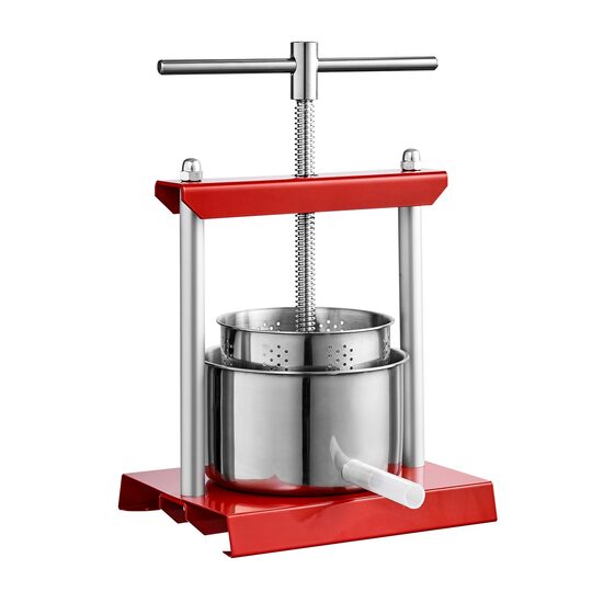 Presa manuala pentru struguri, citrice, vinete Vevor Inox, capacitate 2 l, diametru cos 13 cm