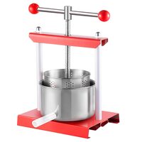 Presa manuala pentru struguri, citrice, vinete Vevor Inox, capacitate 2 l, diametru cos 14 cm