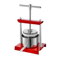 Presa manuala pentru struguri, citrice, vinete Vevor Inox, capacitate 5.5 l, diametru cos 22 cm