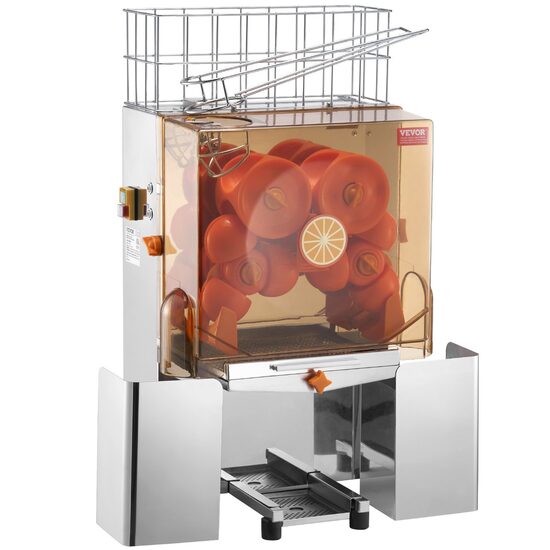Storcator automat pentru portocale  Vevor Inox, 20 buc/min, diametru 55-80 mm, 120 W