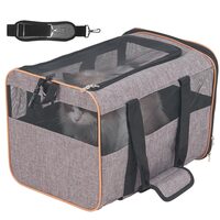 Geanta pentru transport animale mici Vevor 445x310x300 mm, max 10 kg, 4 roti si maner aluminiu