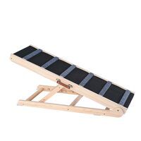Rampa pentru caini Vevor, lungime 1050 mm, 6 setari de inaltime, lemn pin