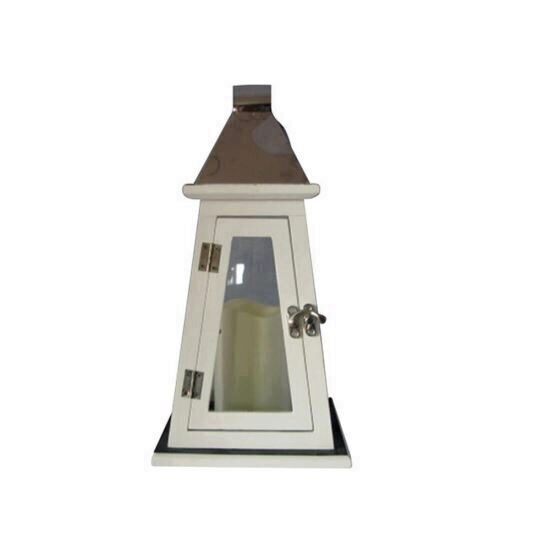 Lampa cu led pentru gradina, Strend Pro YT8823, lemn, alba, senzor lumina