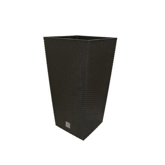 Ghiveci pentru flori cu suport ratan, Strend Pro Rato Square 325, capacitate 21/49 l