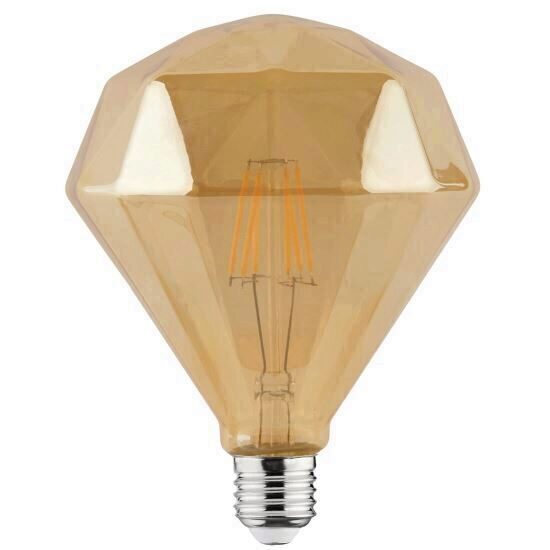 Bec led decorativ 6 W, Rustic Diamond-6, luminozitate 540 lm, E27