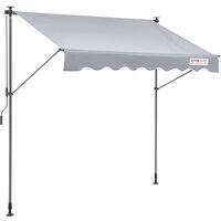 Copertina retractabila cu coloane prindere, 300 x 120 cm, Gri, UV 80, densitate 180 g/mp