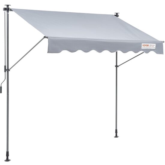 Copertina retractabila cu coloane prindere, 300 x 120 cm, Gri, UV 80, densitate 180 g/mp