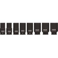 Set 8 chei tubulare lungi de impact prindere 3/8", Cr-Mo, 22-41 mm, lungime 90 mm