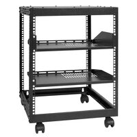 Rack metalic de podea Vevor 12U, 585 x 510 x 626 mm, Adancime reglabila 23-40 inch