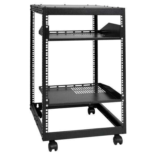Rack metalic de podea, Vevor 15U, 585 x 510 x 759 mm, Adancime reglabila 23-40 inch