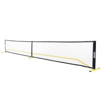 Fileu portabil pentru tenis Vevor 673 x 60 x 93 cm, Cadru metalic, plasa PE, geanta transport