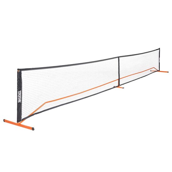 Fileu portabil pentru tenis Vevor 673 x70x92 cm, Cadru metalic, plasa PE, geanta transport