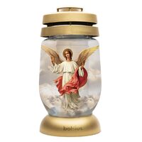Candela Bolsius Angel, Inaltime 24 cm, timp ardere maxim 36 ore, sticla