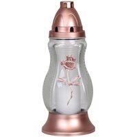 Candela Bolsius Rose, Inaltime 26.5cm, timp ardere maxim 40 ore, sticla