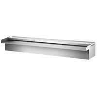 Cascada dreptunghiulara pentru piscina, Inox, Latime lama apa 60 cm, dimensiune 60 x 11.5 x 8 cm, Telecomanda, 18 culori Led