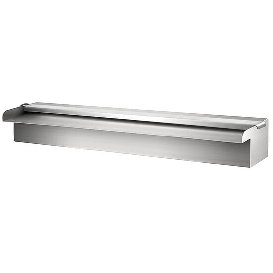 Cascada dreptunghiulara pentru piscina, Inox, Latime lama apa 60 cm, dimensiune 60 x 11.5 x 8 cm, Telecomanda, 18 culori Led