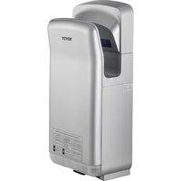 Uscator de maini vertical Vevor Profesional, Argintiu, 2000 W, 100 m/s, timp uscare 8-10 s, filtru Hepa, ABS, 290 x 220 x 685 mm