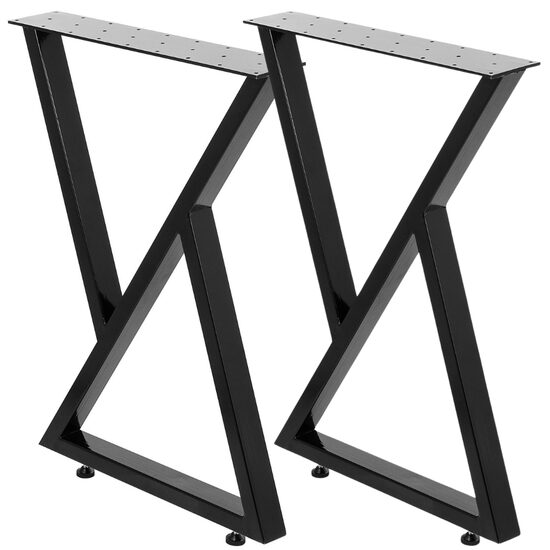 Set 2 picioare pentru mese Vivatechnix Zig-Zag, Otel, Inaltime reglabila, dimensiune 71 x 61 cm