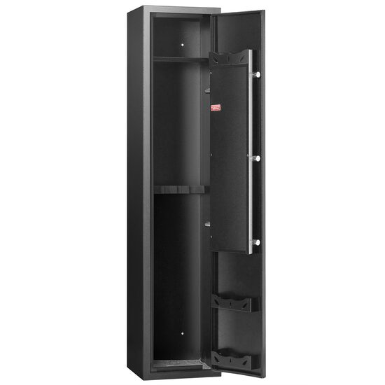 Dulap arme Vevor amprenta digitala, 300x280x1380 mm, 5 arme, cutie munitie, suport 4 pistoale
