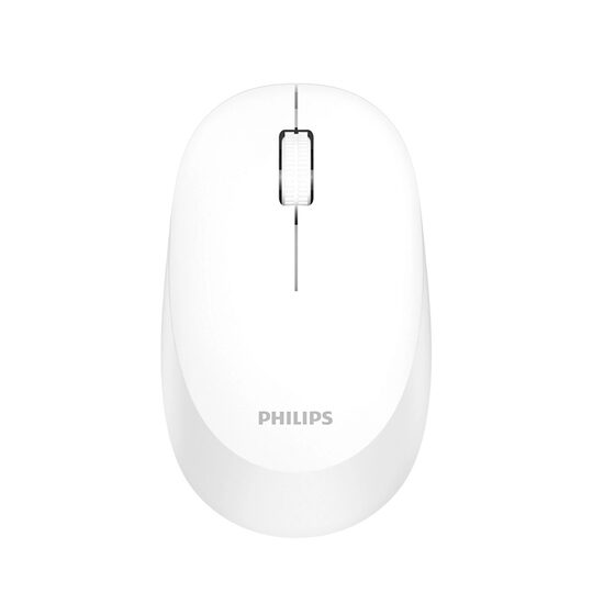 Mouse wireless, Philips Wireless, Alb, 1600 DPI, 2.4 Hz