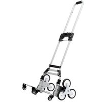 Carucior pentru urcat scarile, 10 roti, pliabil, Capacitate 100 kg, Greutate 4.5 Kg, Aluminiu