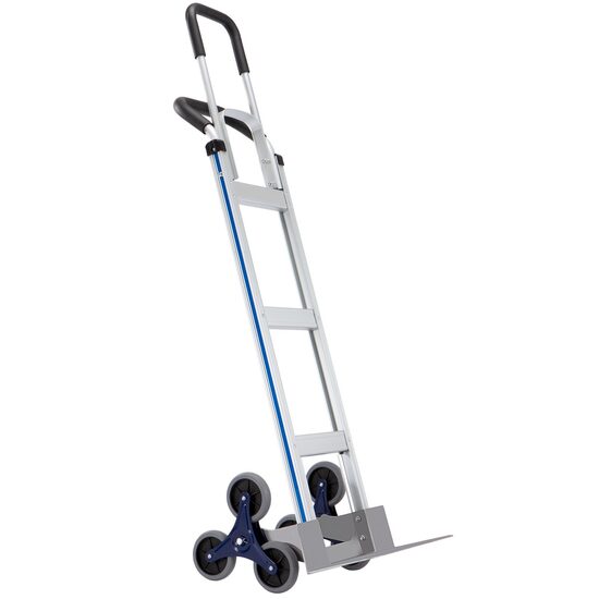 Carucior pentru urcat scarile, 6 roti, Capacitate 250 kg, Greutate 8.8 Kg, Aluminiu