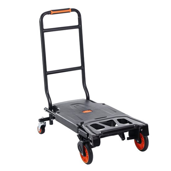 Carucior marfa 2 in 1, Capacitate max 136 kg, Greutate 8.8 Kg, Aluminiu, Pliabil, Negru